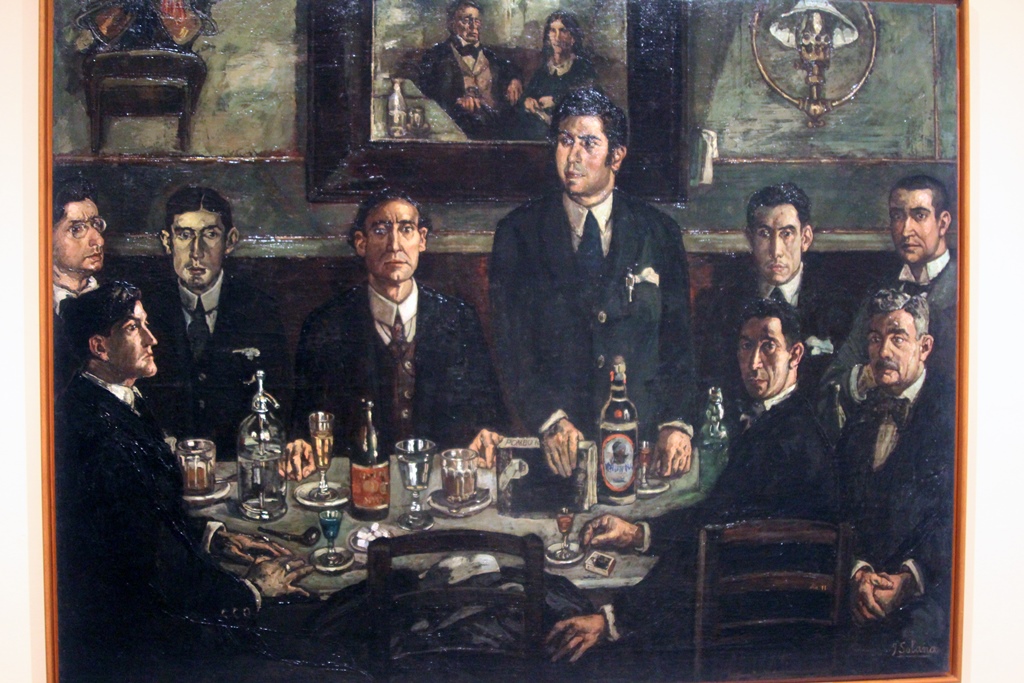 The Gathering at the Café de Pombo, José Gutiérrez Solana (1920)