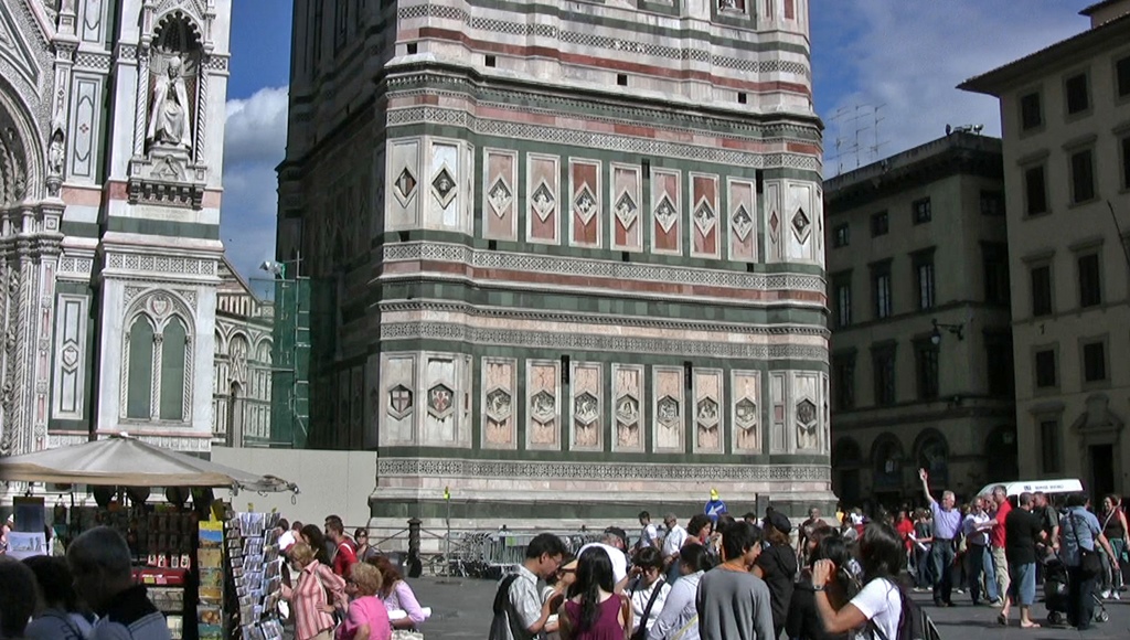 Campanile with Panel Copies near Base