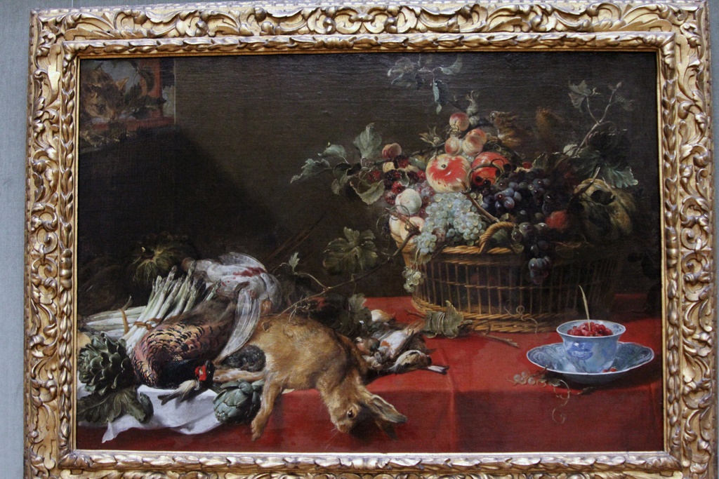 Still Life with Game, Fruit Basket and Vegetables