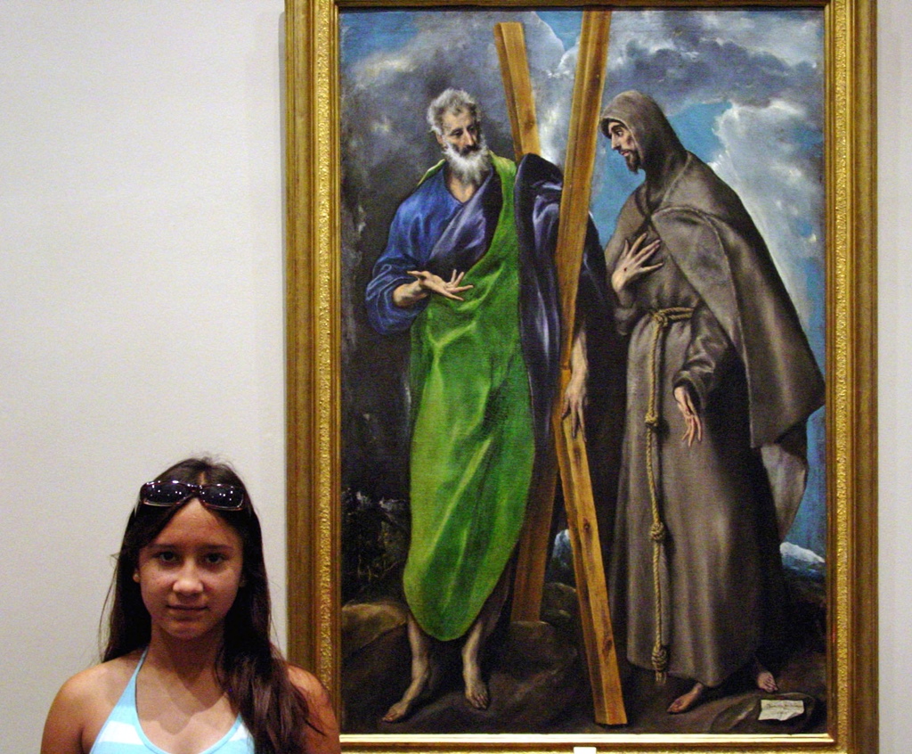 Connie with Saint Andrew and Saint Francis