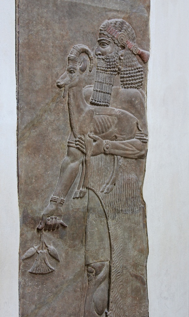 Relief of Man Carrying Goat