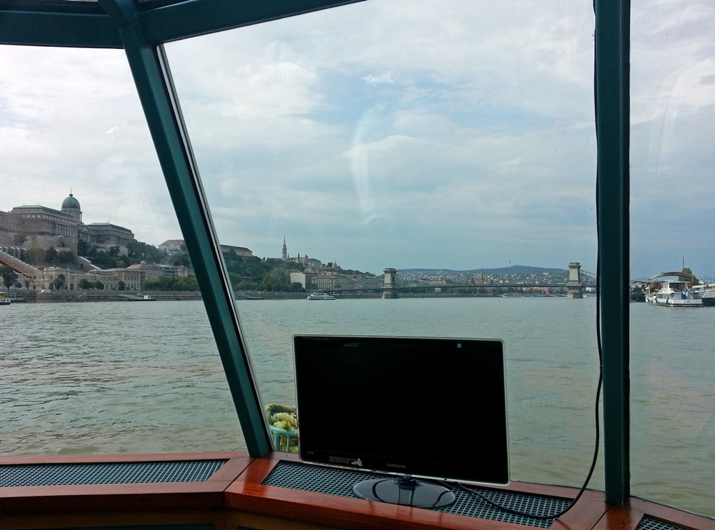 Buda Hill and Chain Bridge from Tour Boat