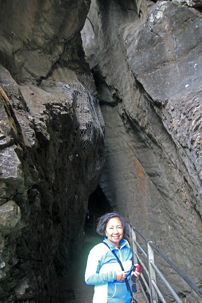 Nella on Walkway into Mountain