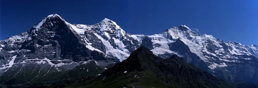 Eiger, Mönch and Jungfrau from Männlichen (Clear Day)