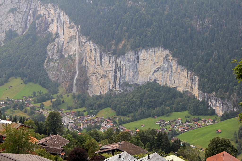 Lauterbrunnen with Staubbach Falls