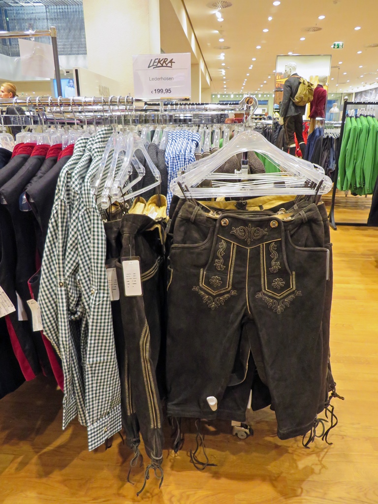 Lederhosen Rack in Department Store