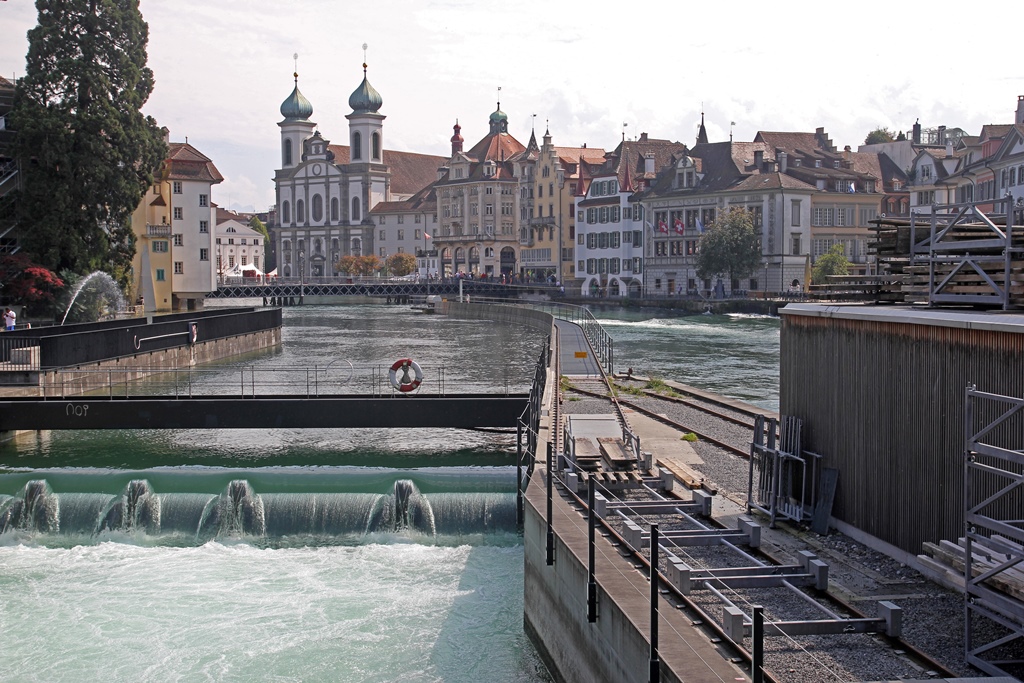 Nadelwehr from Spreuerbrücke (Hydroelectric Part)