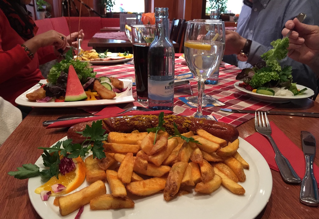 Currywurst and Fries