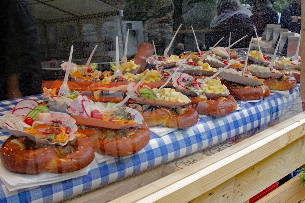 Giant Pretzels with Toppings