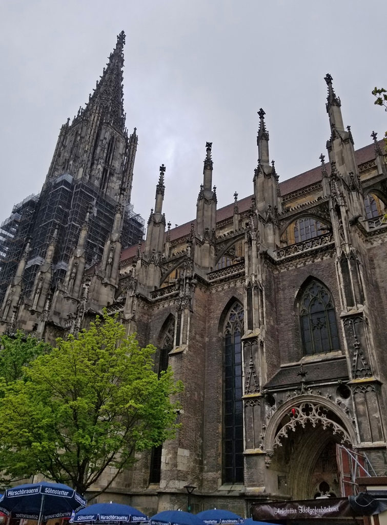 Ulm Minster from Beer Garden