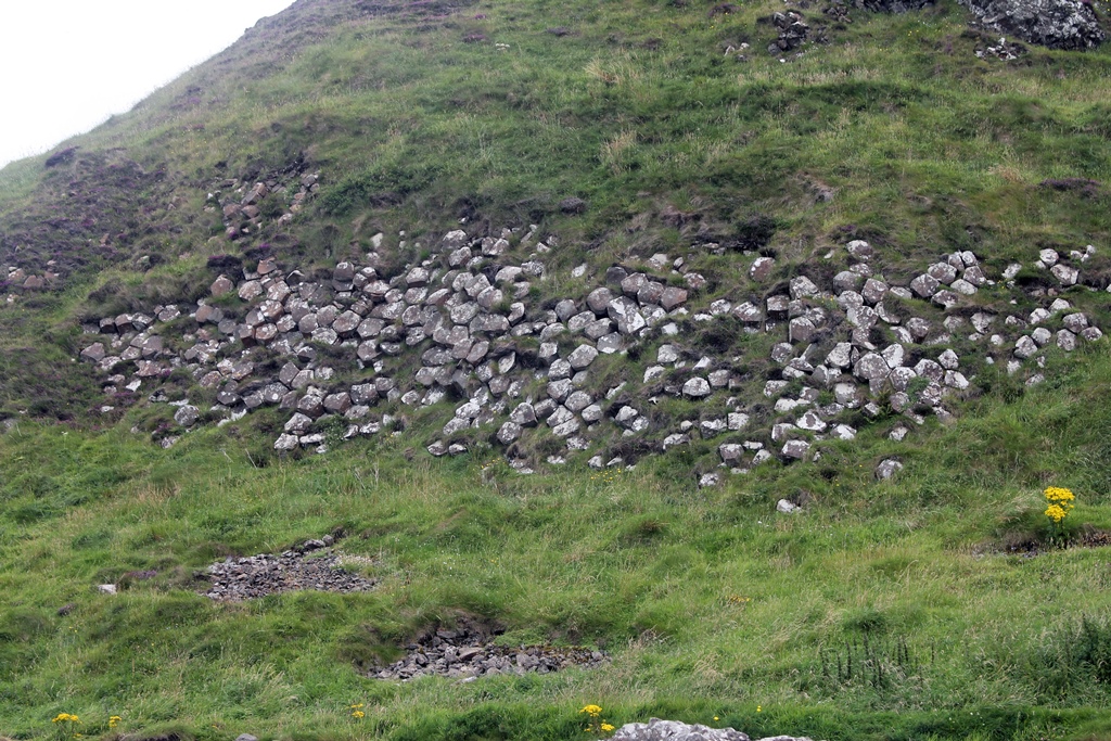 Columns Embedded in Embankment