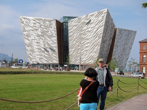 Bob and Nella and Titanic Belfast