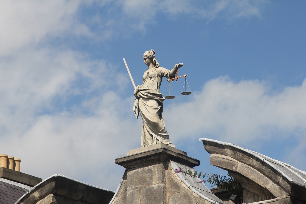 Statue, Gate of Justice, John van Nost the Younger (1750)