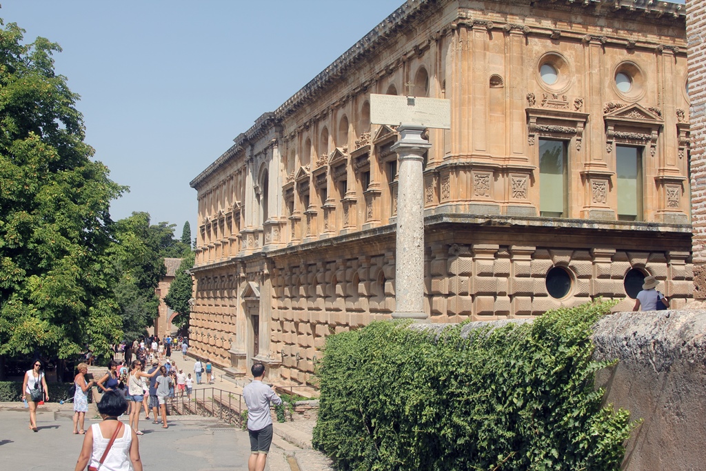 Approaching Palace of Charles V