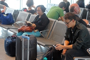 Nella and Philip Waiting to Board