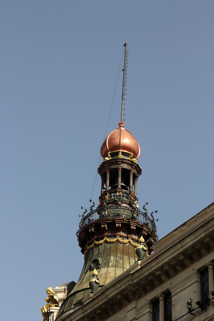 Bell Tower Above Antiguo Cafe Suizo