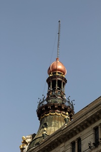 Bell Tower Above Antiguo Cafe Suizo