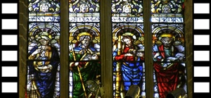Stained Glass and Ceiling