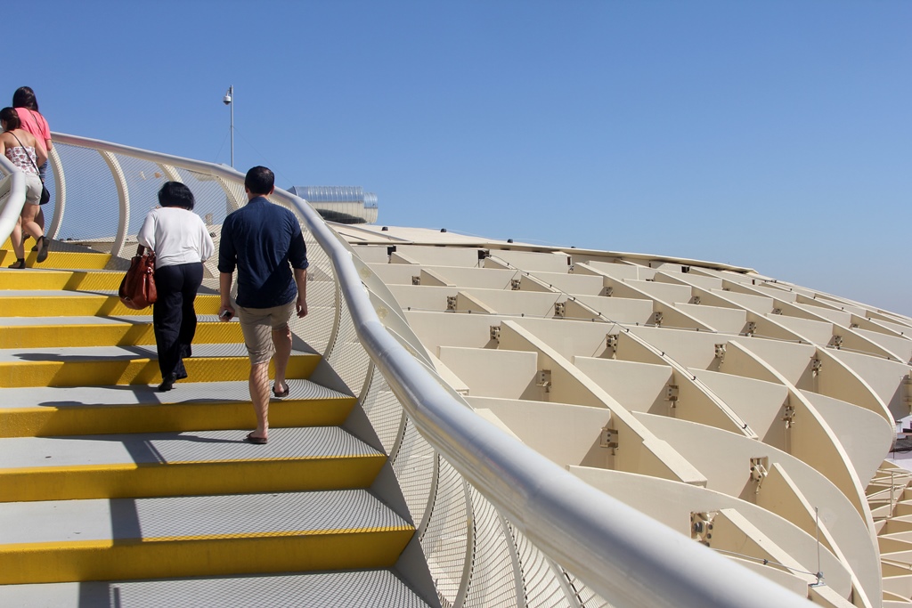 Nella and Philip on Metropol Parasol Walkway