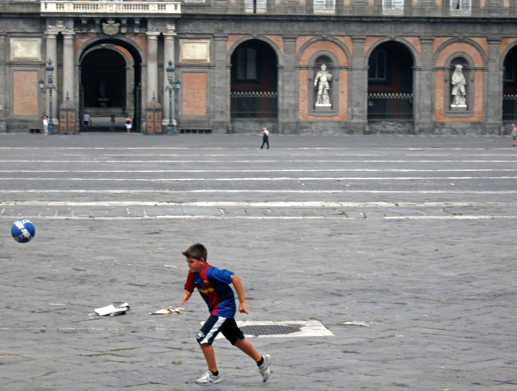 Soccer Practice in the Piazza