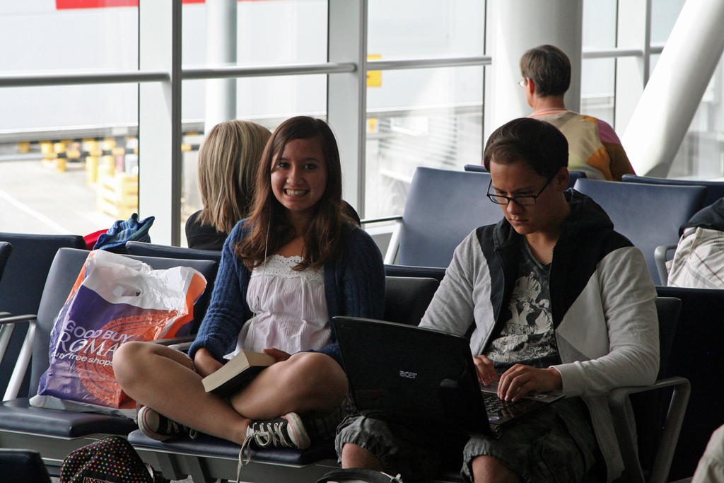 Connie and Philip at Airport