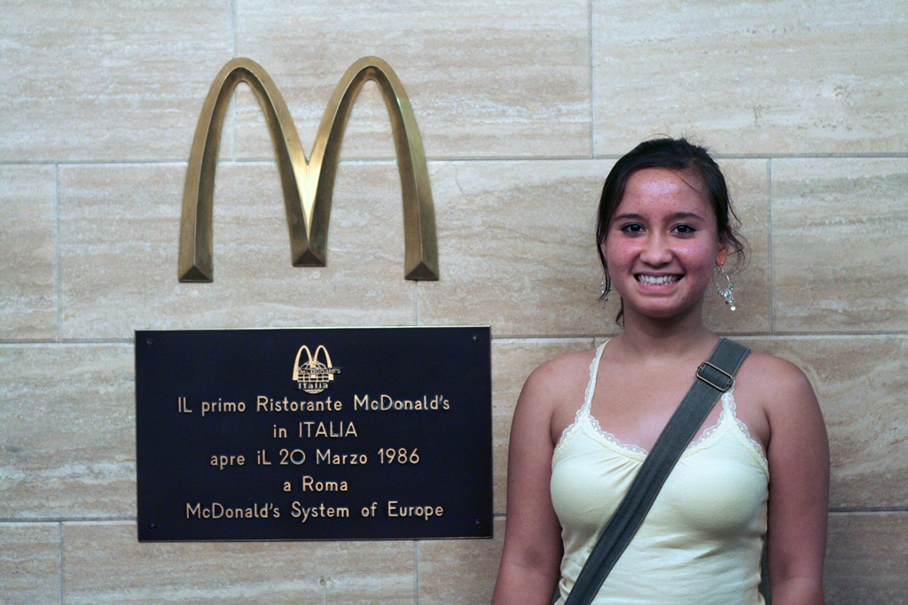 Connie and Commemorative Plaque