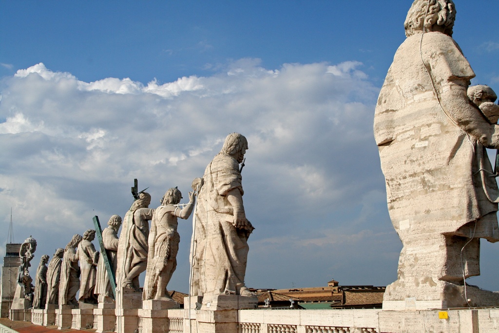 Backs of Façade Statues