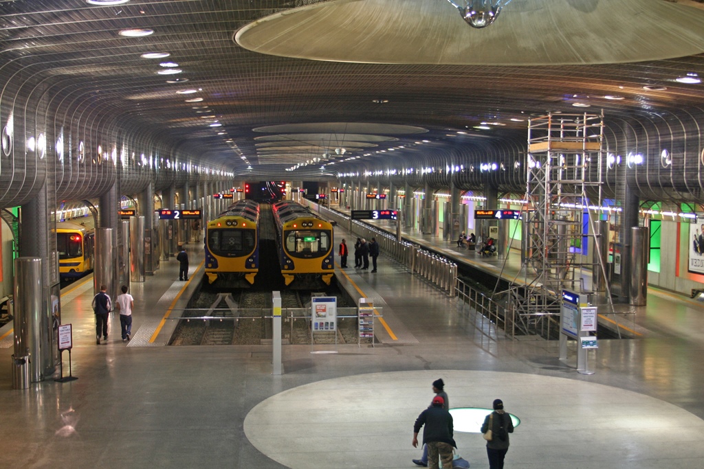 Inside the Britomart Train Station