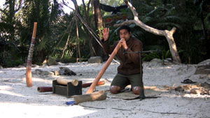 Musician Playing Didgeridoo