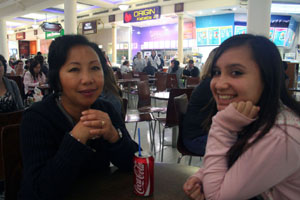 Nella and Connie at Food Court