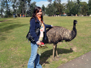 Connie with Emu