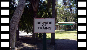 Nella and Connie Boarding Miniature Train