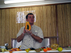 Presenter with Papaya