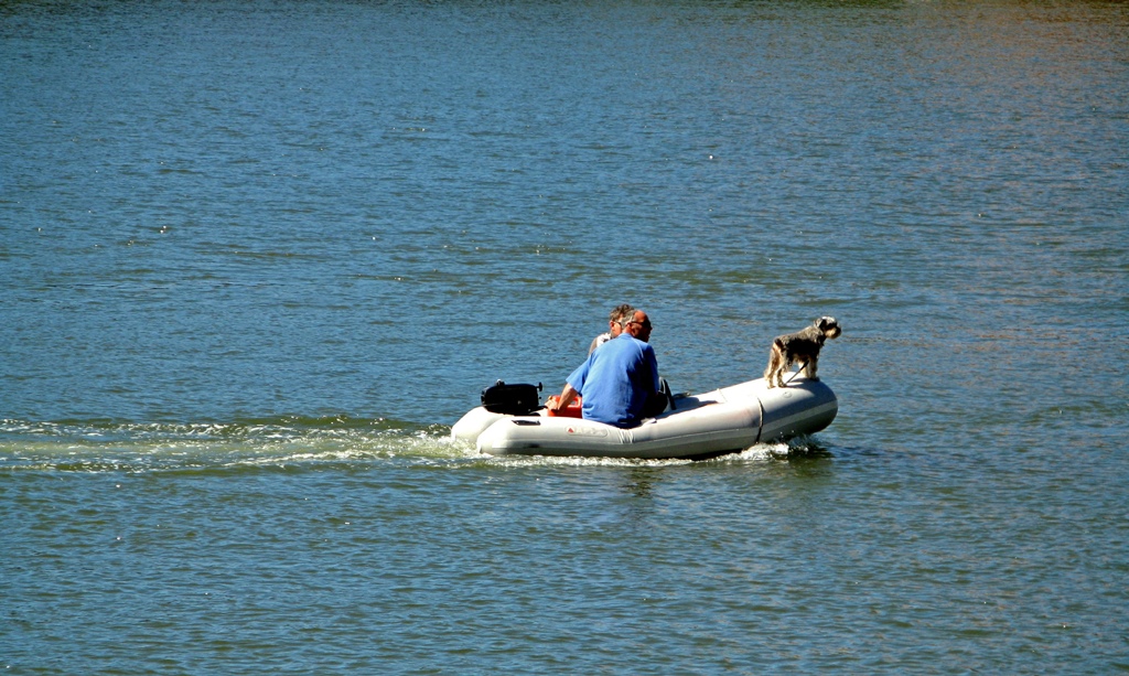 Rubber Boat with Passengers and Figurehead