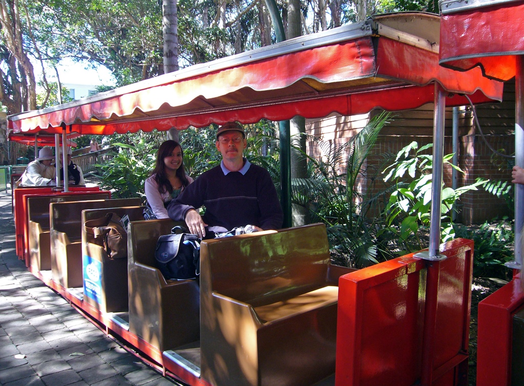 Connie and Bob on Train