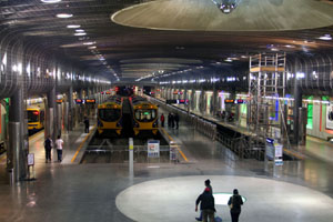 Inside the Britomart Train Station