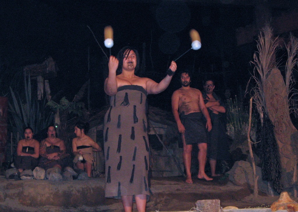 Woman Demonstrating Poi Balls