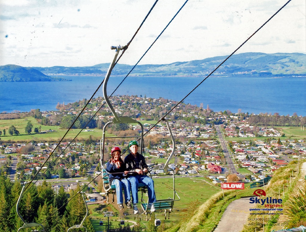 Connie and Bob on Chairlift