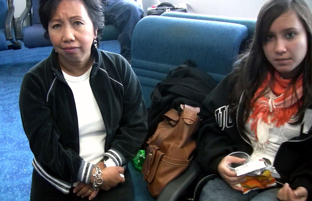 Nella and Connie at Airport