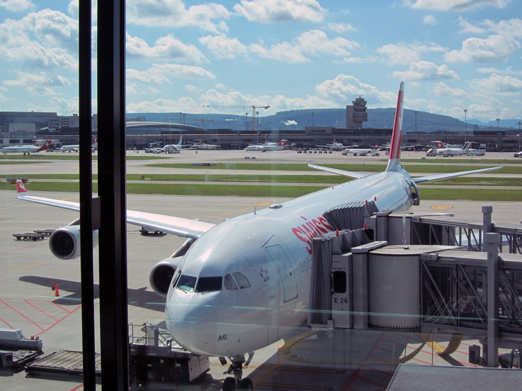 Plane at Zurich Airport