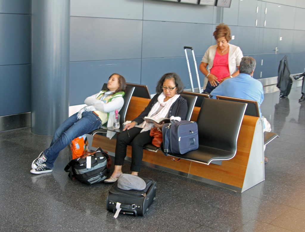 Connie and Nella Waiting for Plane