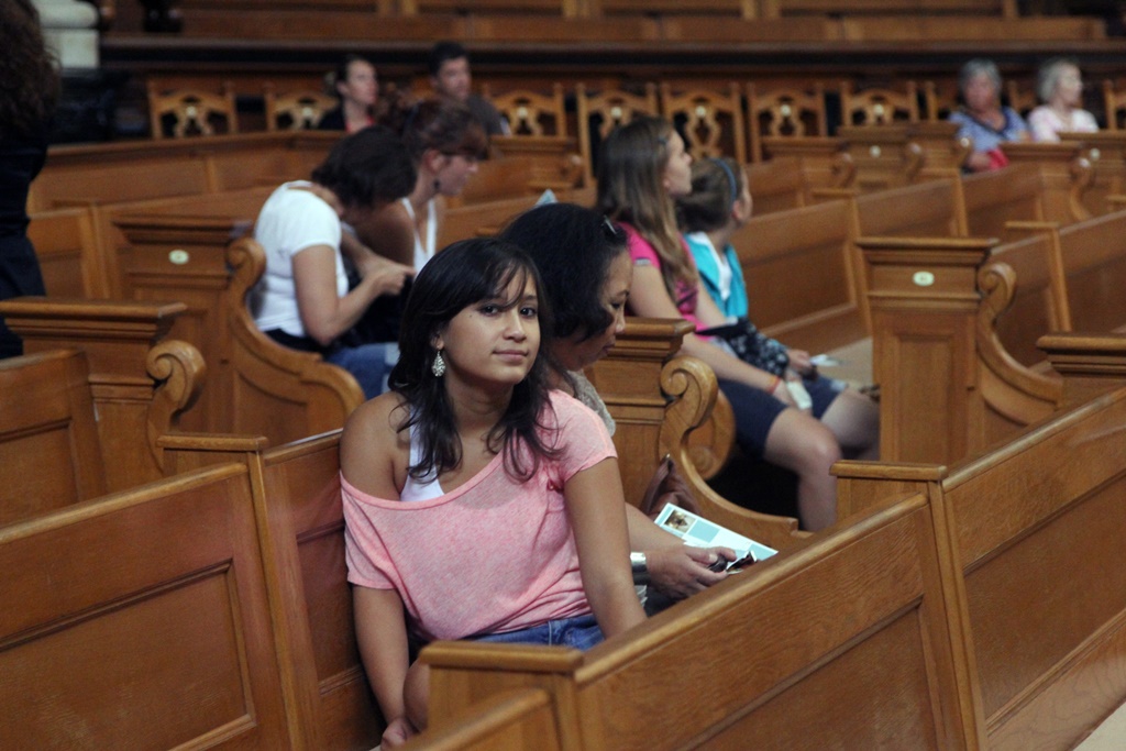 Connie and Nella Amongst the Pews