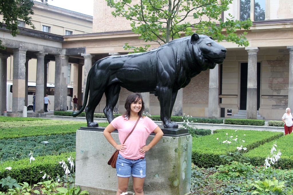 Connie and Statue