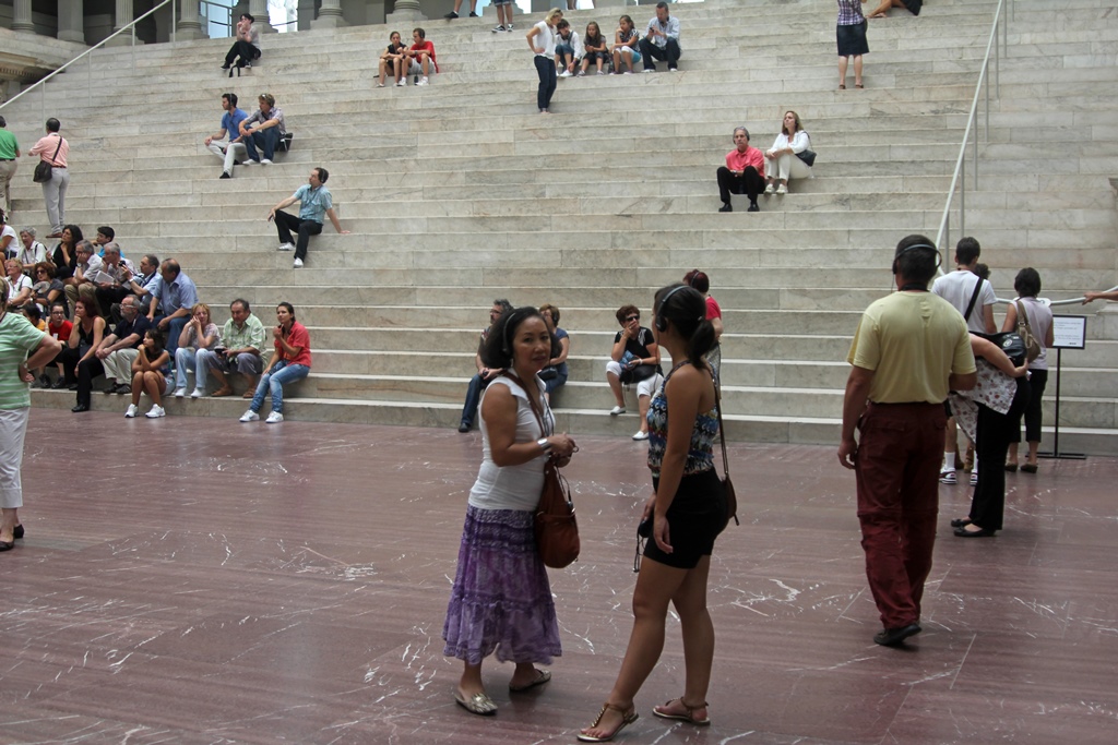 Nella and Connie and Stairs