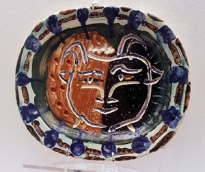 Oval Plate with Head of a Faun