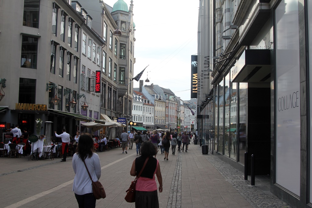 The Strøget and Danish Italian Food