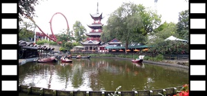 Pond with Dragon Boats