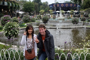 Connie and Niels with Fountains