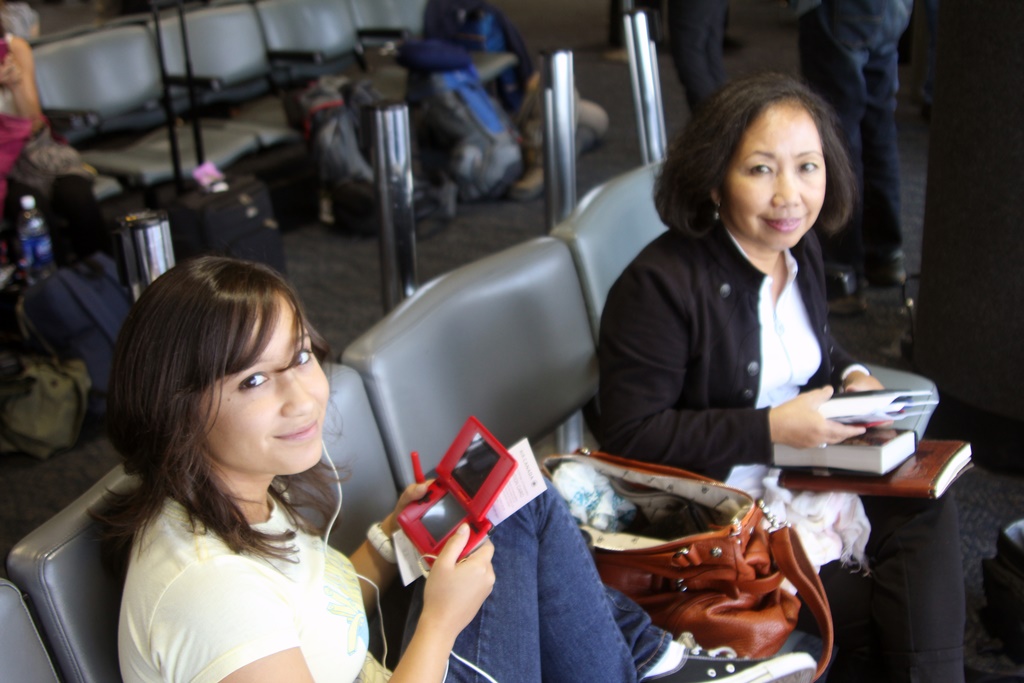 Connie and Nella at LAX