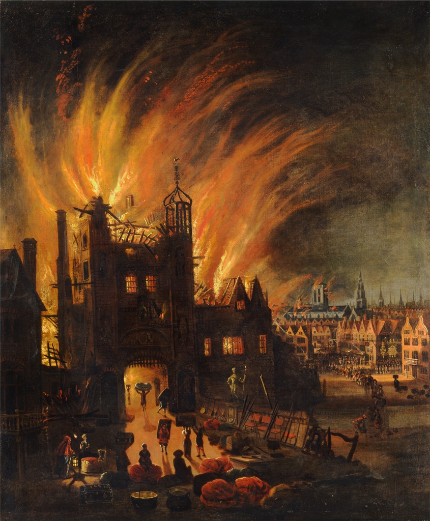 Old St. Paul's on Fire